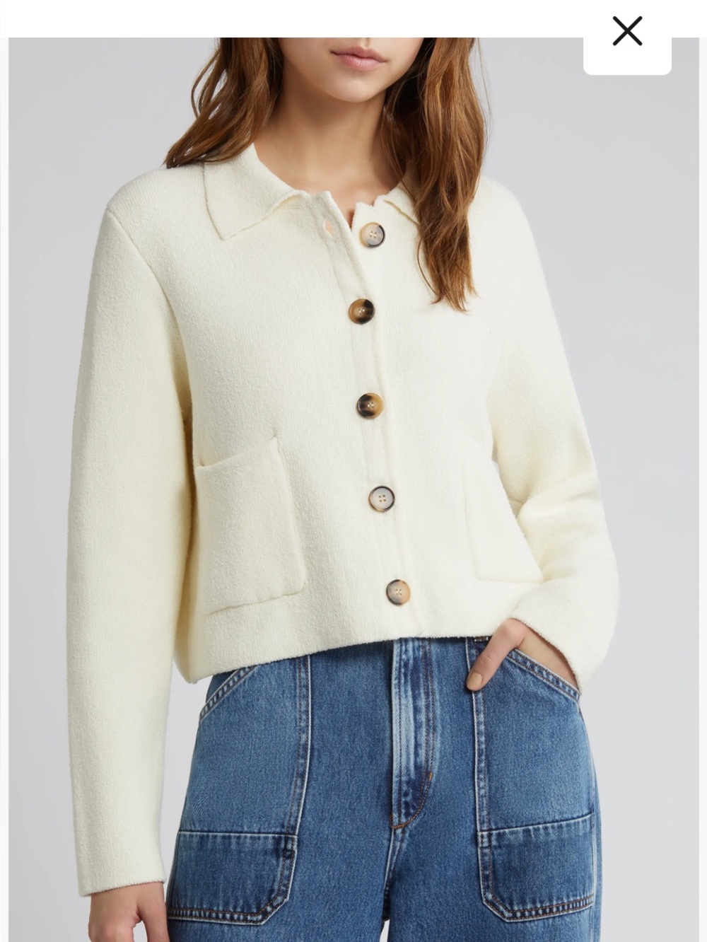 Favorite Daughter Annabel Jacket Cardigan Sweater Moonbeam